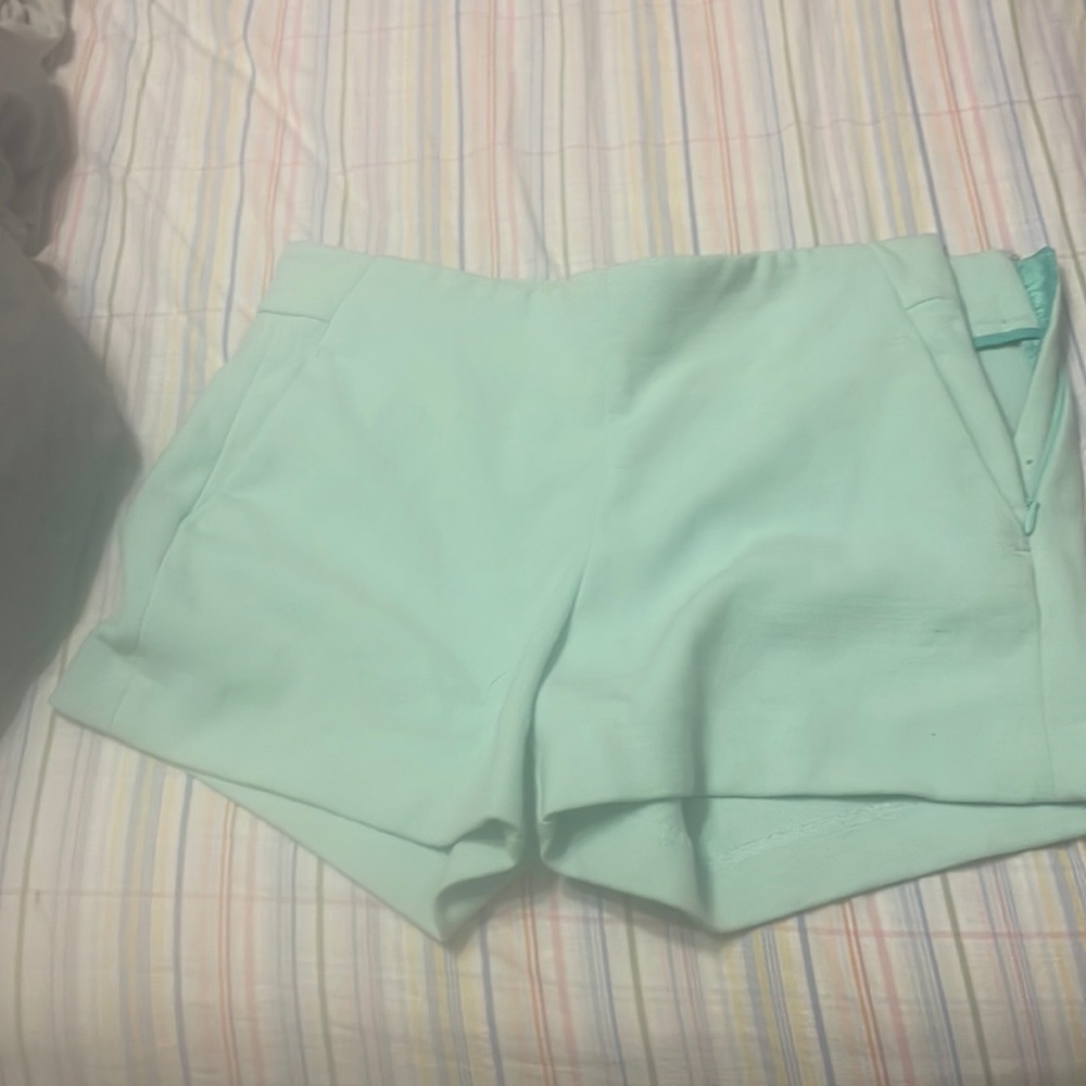 Teal blue shorts